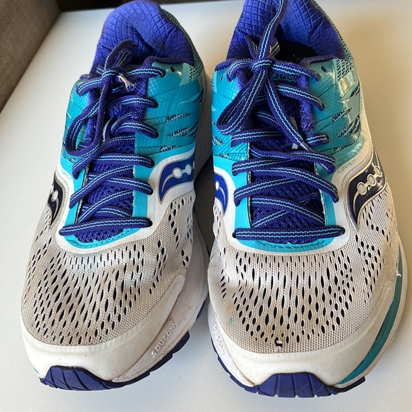 Saucony Ride10 Womens Size 7.5 Model: S10374-3 Blue White Shoes - Picture 4 of 8